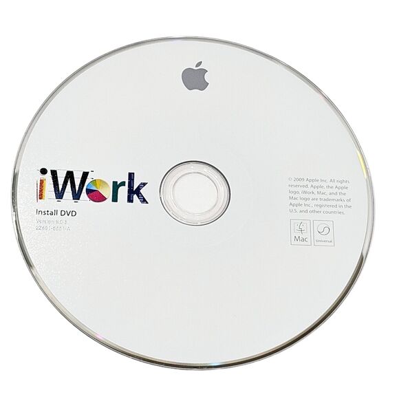 Vintage iWork Apple DVD - Version 9.0.3 - Includes Pages Keynote Numbers 2009 - Picture 2 of 8